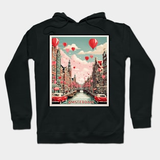 Amsterdam Valentine's Day Vintage Poster Tourism Hoodie